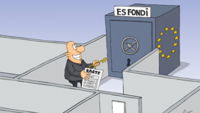 karikatūra ES fondi