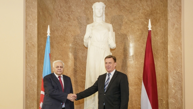 M.Kučinskis tiekas ar Azerbaidžānas parlamenta priekšsēdētāju