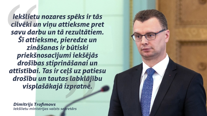 Par Iekšlietu ministrijas valsts sekretāru apstiprināts Dimitrijs Trofimovs