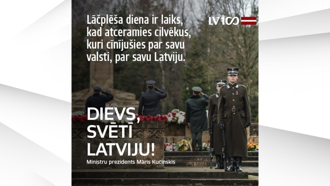 Ministru prezidenta Māra Kučinska apsveikums Lāčplēša dienā