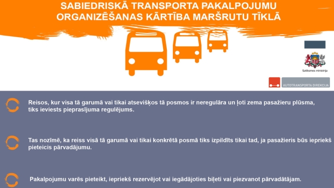 Valdība lemj uzlabot sabiedriskā transporta pakalpojumu organizēšanas kārtību