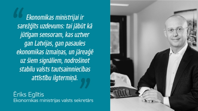 Ekonomikas ministrijas valsts sekretāra amatā apstiprināts Ēriks Eglītis