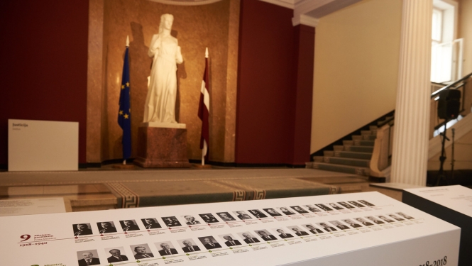 Valdības mājā apskatāma izstāde “Latvijas valdībai 100”