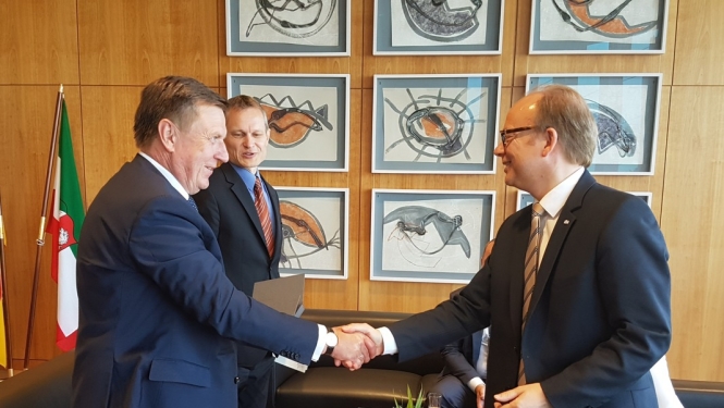 M. Kučinskis tiekas ar Ziemeļreinas-Vestfālenes Parlamenta prezidentu