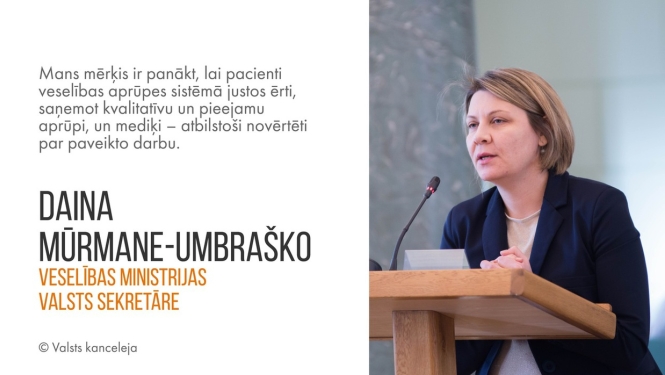 Veselības ministrijas valsts sekretāres amatā apstiprināta Daina Mūrmane-Umbraško