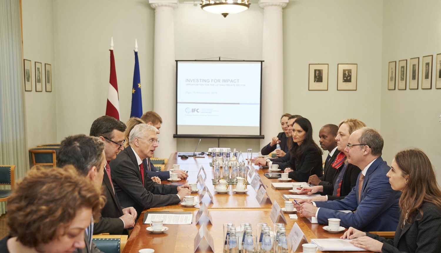 Kariņš: Latvijas uzņēmumi sadarbībā ar Pasaules Bankas Grupu gatavi aktīvāk strādāt Āfrikas, Dienvidāzijas un Tuvo Austrumu tirgos