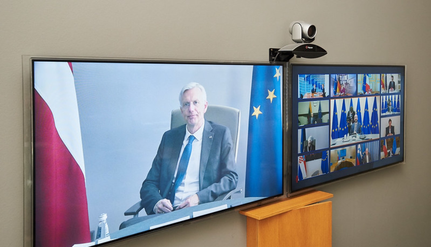 Kariņš piedalīsies Eiropadomes sēdē par Covid-19 pandēmiju