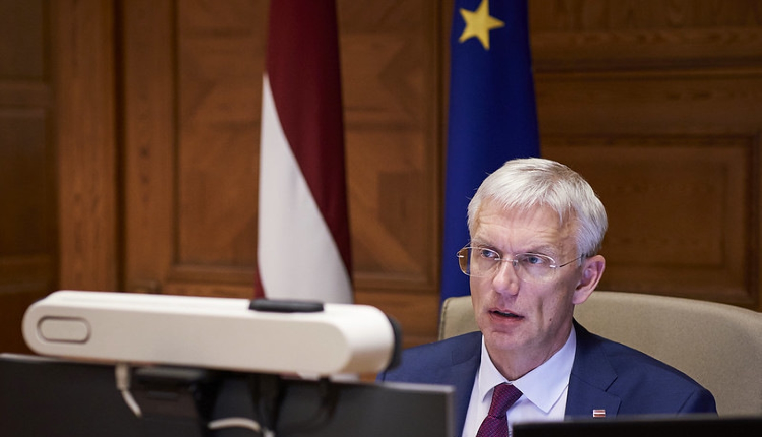 Ministru prezidents videokonferencē ar Renē Fazelu pārrunā Pasaules hokeja čempionāta organizēšanu