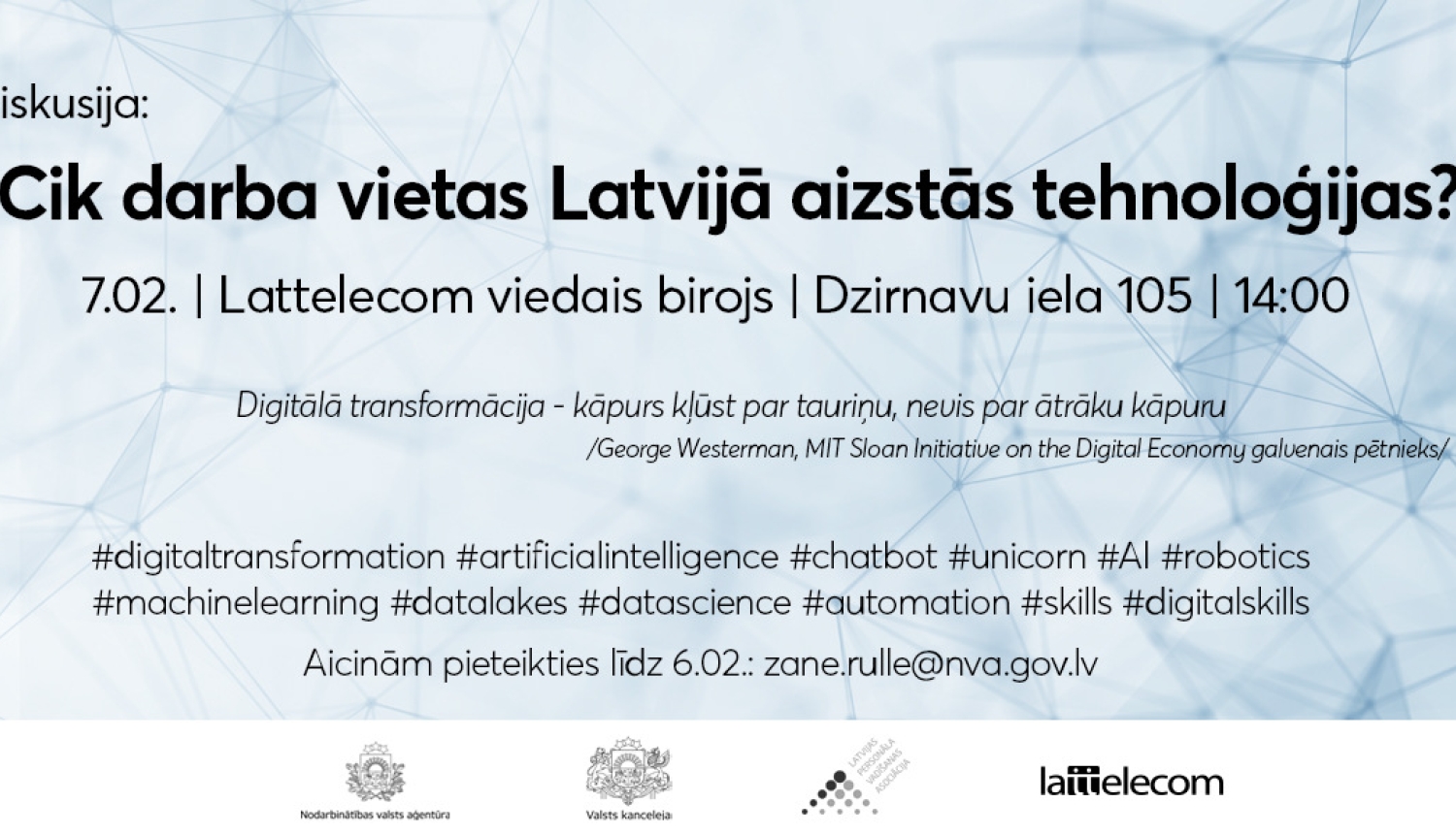 NVA rīkos diskusiju par digitalizācijas un moderno tehnoloģiju ietekmi uz darba tirgu